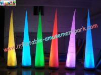 Cone inflável da decoração da iluminação com o diodo emissor de luz que muda o uso claro para o partido, clube, evento