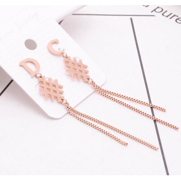 Earring Supplier Popular Fringe Earrings Zirconia Long Gold Metal Tassel Earrings Exclusive design Tassel Earring