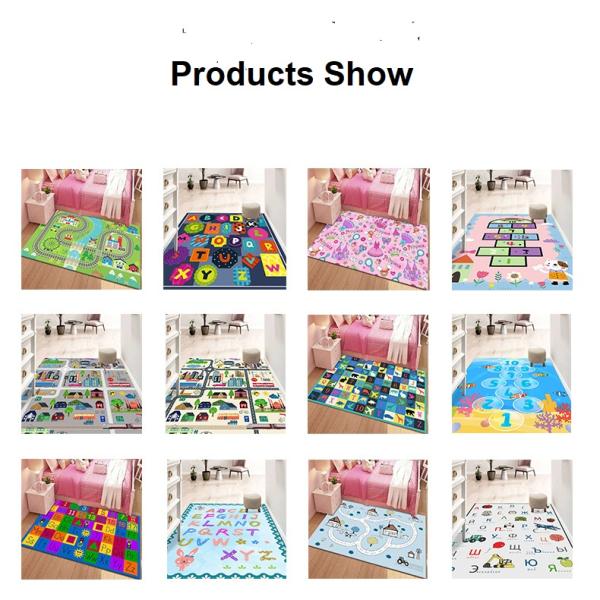 Ковер игровой комнаты половика 80*160cm игровой кристаллических детей бархата