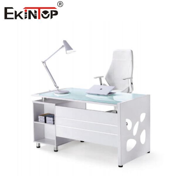 Étude étudiante Bureau de verre tempéré Bureau épaissie Coins arrondis durs