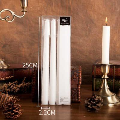 European Colored Long-Rod Candle Holiday Decoration Power Failure Emergency Classic Long Lasting Burning Thin Taper