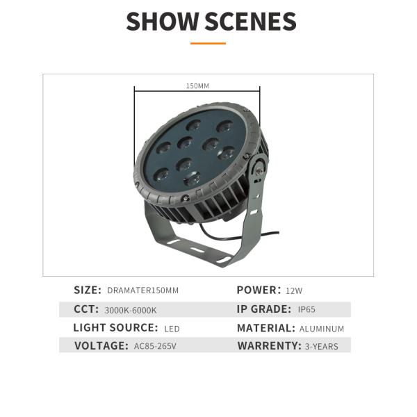 Outdoor Led In Ground Burial Light 12W IP65