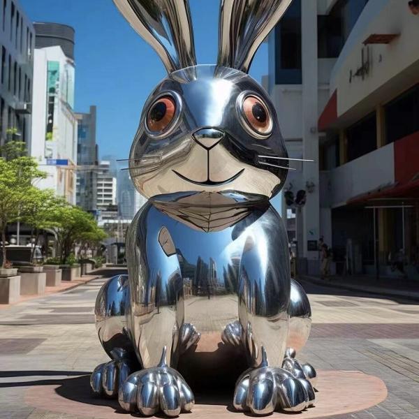 Customized Colors Modern Abstract Mirror Stainless Steel Sculpture for Outdoor Decoration from Model