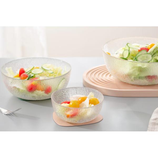 Clear Crystal Glass Kitchen Wares Prep Bowls 3 Piece Machine Made