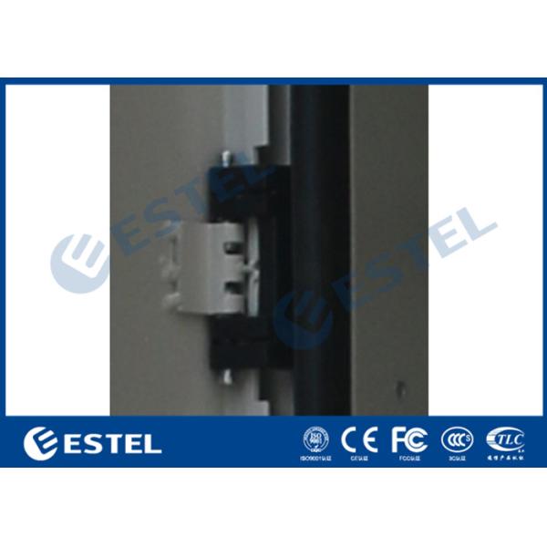 Single Wall Galvanized Steel Outdoor Communication Cabinets Grey Color RAL7035