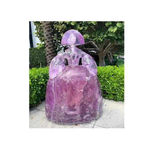 Princesse Outdoor Fiberglass Sculpture de fille pour la décoration de jardin