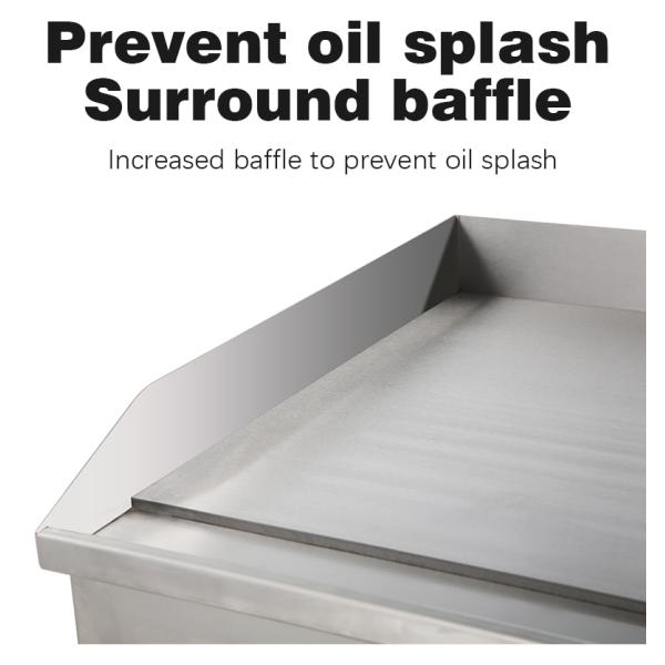 Электрические грилы Грилы с нержавеющей сталью Плоская верхняя плита Температурный диапазон 50-300C