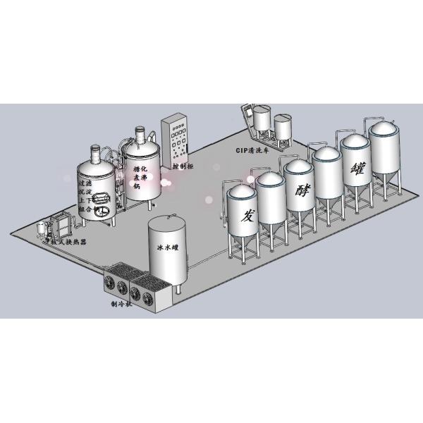 Толстое оборудование микропивоваренного завода дома раковины, пиво гостиницы коммерчески изготовляя оборудование