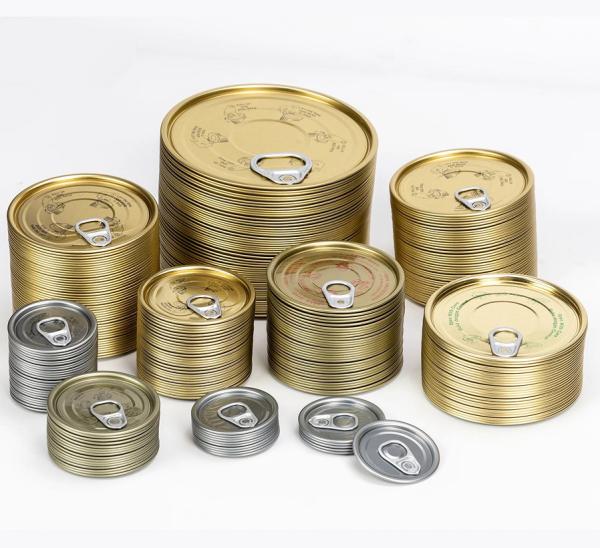 Tinplate Can Lid Easy To Open Round Lid With Pull Ring Tin  Canned Food Packaging