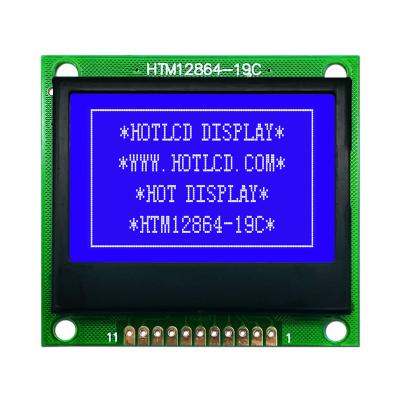 módulo gráfico de 128X64 FSTN LCD com luminoso branco HTM12864-19C