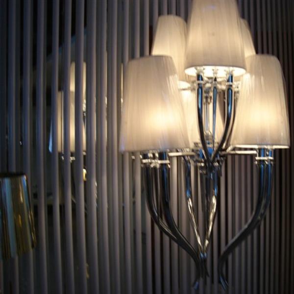 Pottery barn chandelier with Lampshade Art Iron Pendant lamp (WH-MI-48)