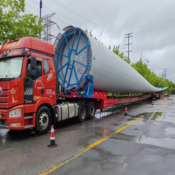 Semi-Trailer for Wind Turbine Blade Power Equipment Retractable and Extendable Design