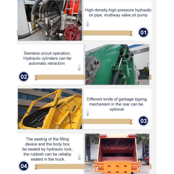 ISUZU FVR 240hp Garbage Truck With Compactor 15000L Steel Sanitation