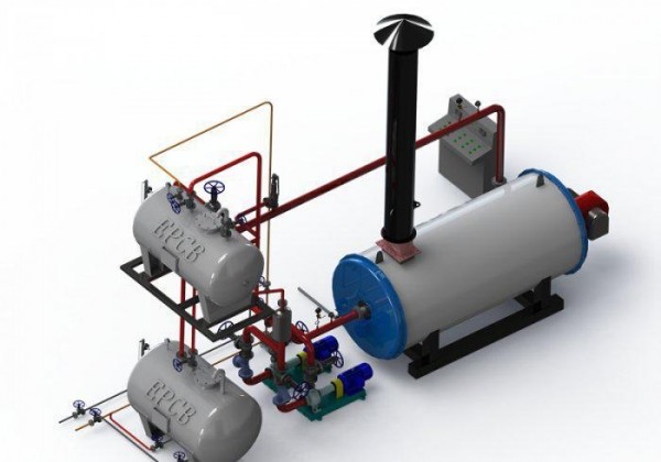 340℃ Thermal Oil Boiler System With Close Packed Coil Structure