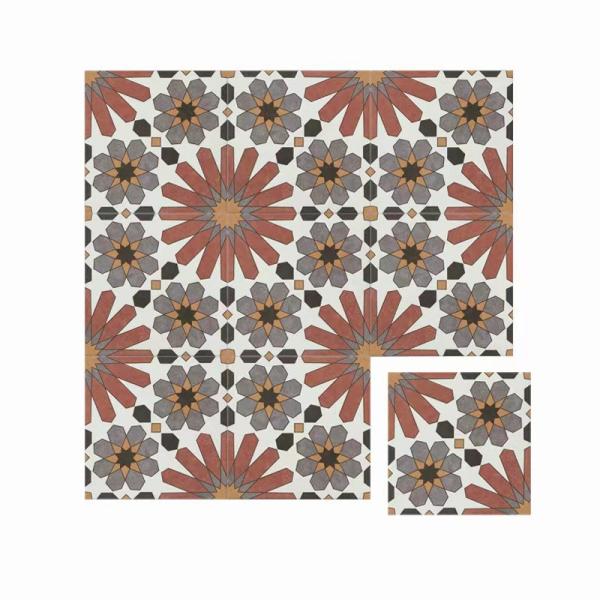 Brown Gray 20x20cm Non-Slip Ceramic Rustic Tile for Floor Wall