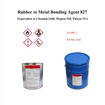 Adesivo de ligação de borracha a metal 827 líquido preto
