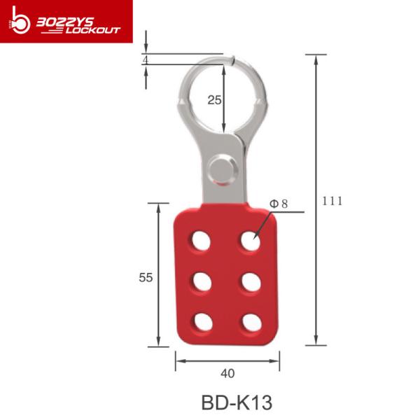 8 Holes Multiple Lockout Hasp With Engineering Plastic Nylon PA Injection Molding