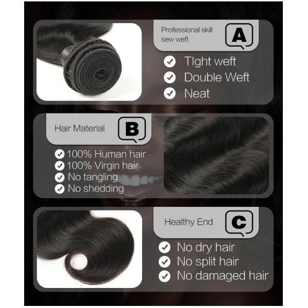 Unprocessed Virgin Human Hair Weave Vendors , 100% Human Hair Bundles