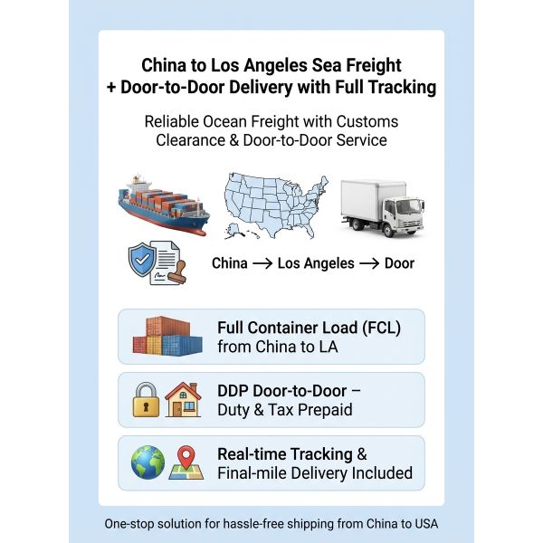 China To Los Angeles Sea Freight + Door-to-Door Delivery With Full Tracking
