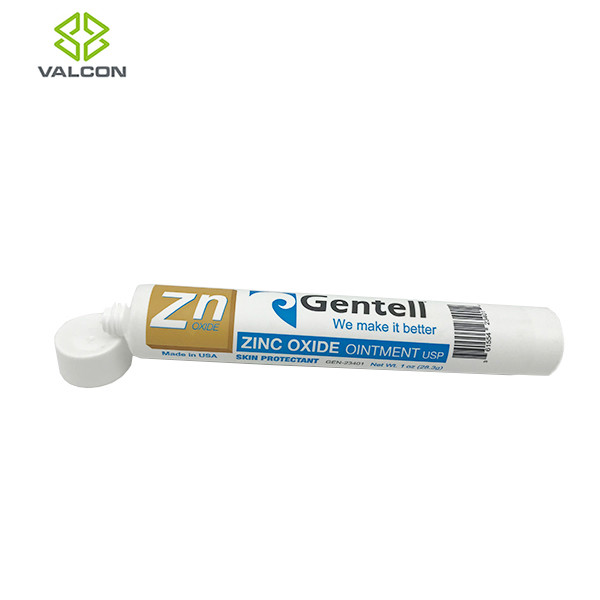 Customized Pharmaceutical Tube Packaging , White Screw Cap Plastic Ointment Tubes