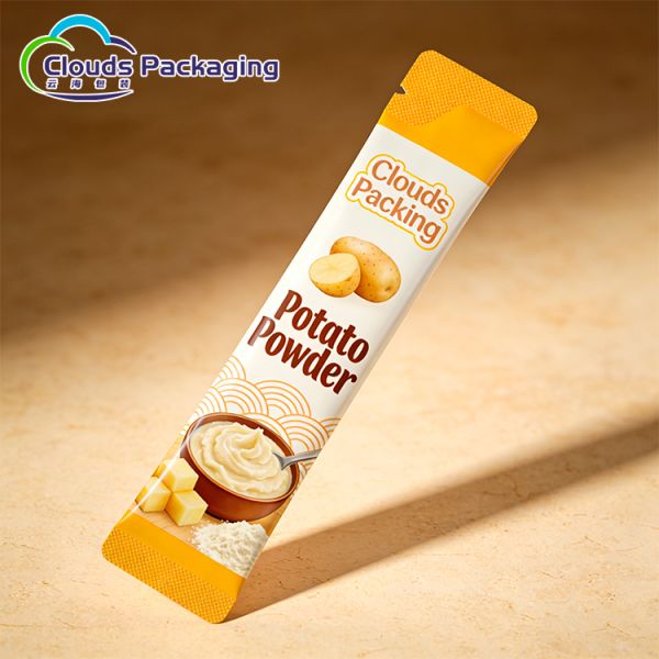ECO High-Quality Bag Laminated Custom Back Middle Seal Instant Powder Sachet Packaging Bags Pillow Bag for Milk Powder