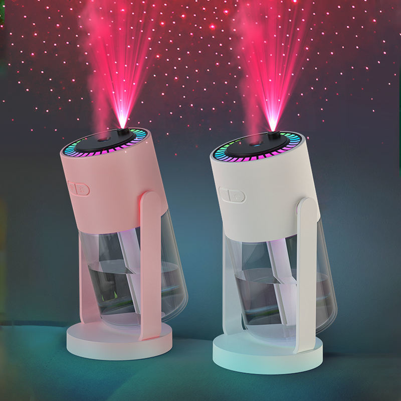 Factory Customized Logo Ultrasonic Mist Mini Portable USB Led Night Light Starry Projector Air Humidifiers for Car