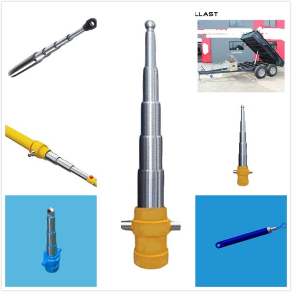 Ariete hydráulico telescópico largo de acero inoxidable movimiento de 8 pulgadas de efecto simple