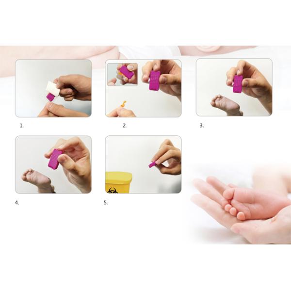 Ланцет для детей с ножом на каблуке 1,0 мм * 2,5 мм, зеленый, 50 штук в упаковке