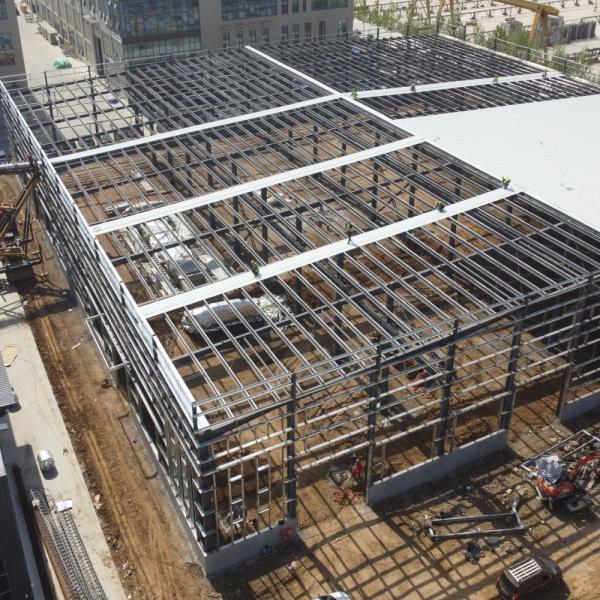 100m*30m Estrutura de estrutura de aço Edifícios pré-fabricados de armazém de aço