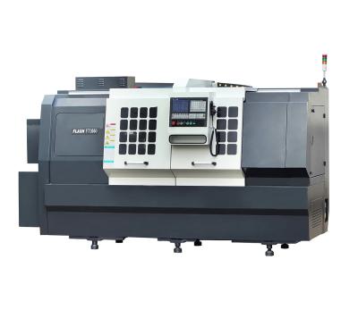 Máquina FTL660 do CNC do leito do Tailstock da precisão para fazer à máquina do eixo