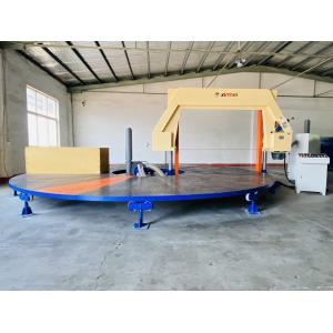 Automatic Rotary PU Sponge Rebond Foam Cutter Horizontal Splitting Carousel Suction