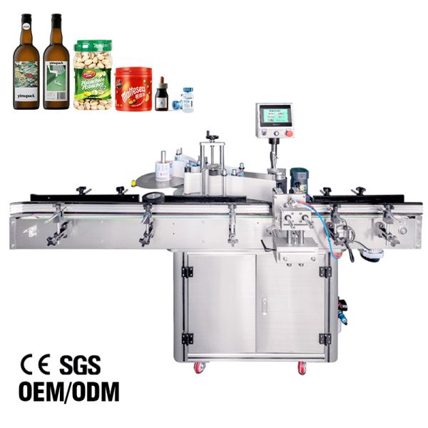 Self Adhesive Bottle Vial Automatic Labeling Equipment Printer Applicator For Flat Surface