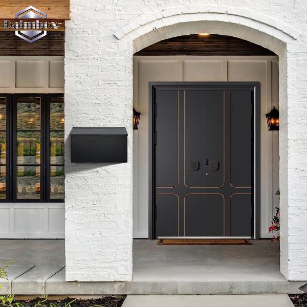 Внешний современный дизайн Большой настенный почтовый ящик Металлический почтовый ящик Толщина 0,8 мм