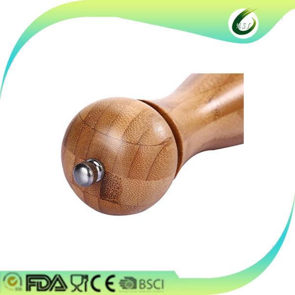 Durable Bamboo Salt And Pepper Grinders , Wooden Pepper Mill And Salt Shaker