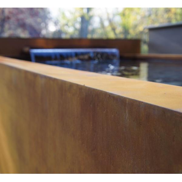 Скульптура форменной особенности воды Кортен стальной ржавая на открытом воздухе современная