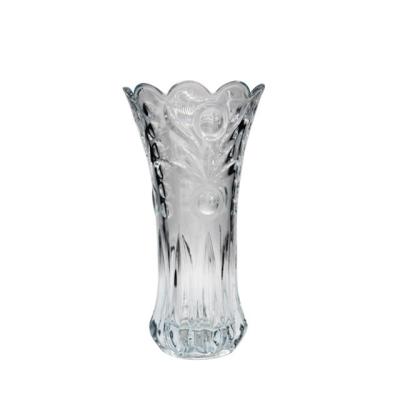 Vaso boêmio de Crystal Embossed Pattern Decorative Glass do estilo