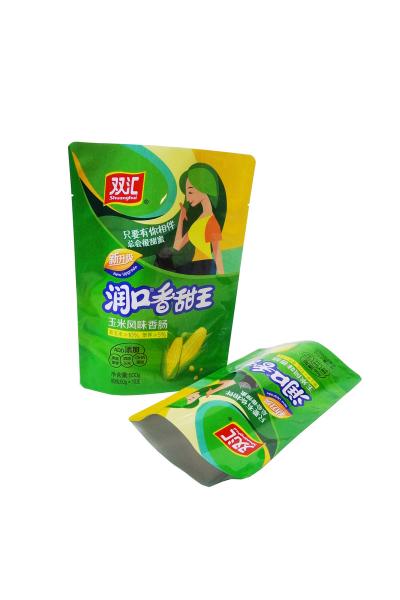 Disposable Resealable Zipper Heat Sealing Top Rack Up Packaging Food Rated Laminated Plastic Bag