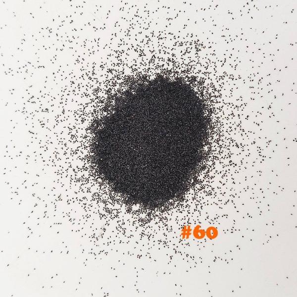 Surface Deburring Abrasive Black Aluminium Oxide Sandblasting Media 60 Mesh