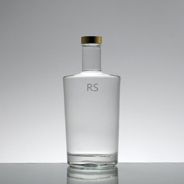 Sealing Type CROWN CAP Super Flint Wine Glass Bottle in Crystal White Material