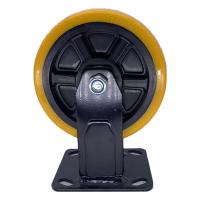 Roulettes résistantes de roulette de 6 pouces de roue de bande de bande de roulement de roulettes fixes de roue