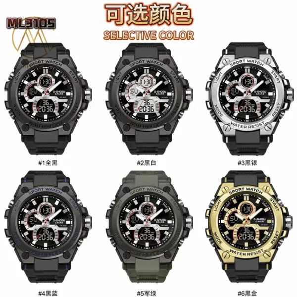 Wholesale Digital Sport Watch Good Performance Silicone Strap Watch with Waterproof Feature