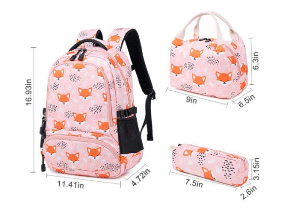 Pink Fox Children School Bag