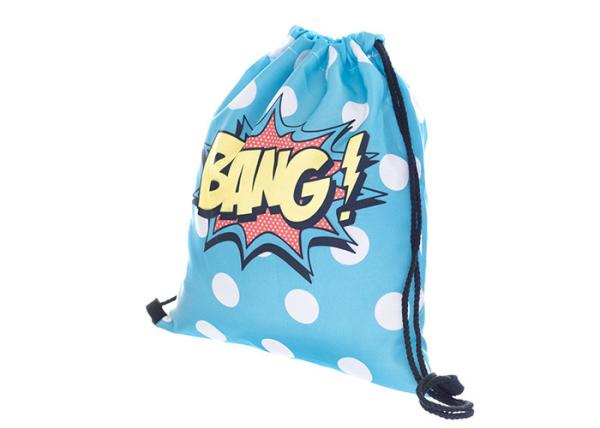 Saco de livro do cordão das meninas da dobradura 39*30cm impresso para a escola