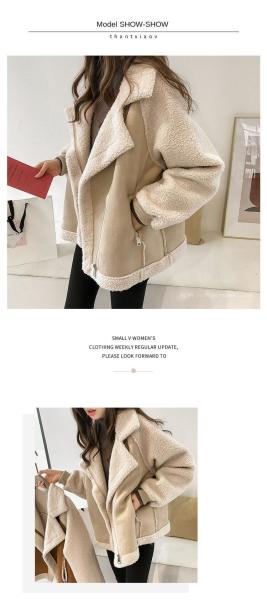 Fashion Puffer Down Coat Winter Fleece Fur Aviator Jacket For Women