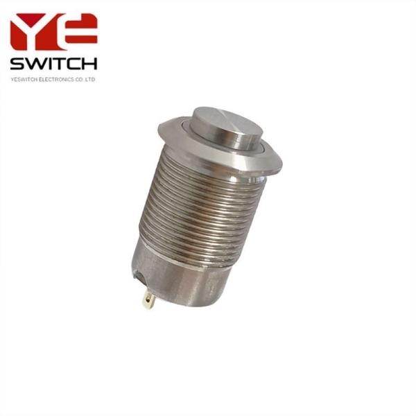 12mm Mounting Metal Push Button Switch 1NO Latching Switch High Head