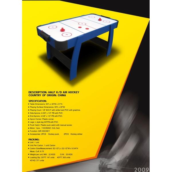 Wood 60 Inch Air Hockey Table , Color Graphics Family Ice Hockey Table