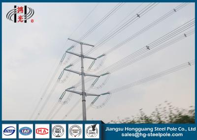 Transmissão de energia de aço elétrica Pólos do costume 220KV, corrente eléctrica Pólos
