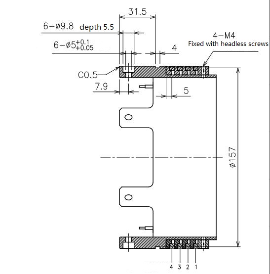 Низкое золото вращающего момента к кольцу выскальзывания золота 50Hz 140mm отдельному