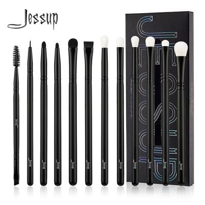 Mixed Hair Black 12pcs Jessup Makeup Brushes Set