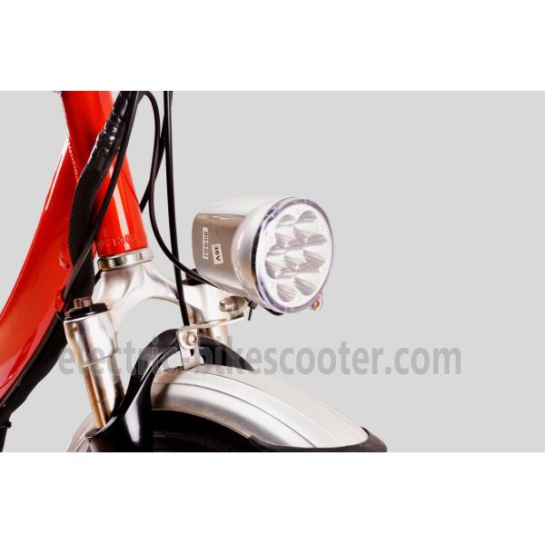 Red Citizen Lightweight Electric Folding Bike 20 Inch 36V 250W V Brake